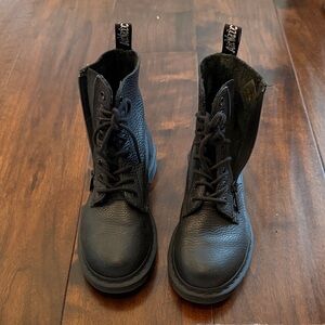 Black Leather Dr. Marten Boots
